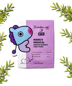 The Crème Shop X BT21 MANG’s MAGICAL Printed Essence Sheet Mask - Infused With Salicylic Acid, Tea Tree, Niacinamide