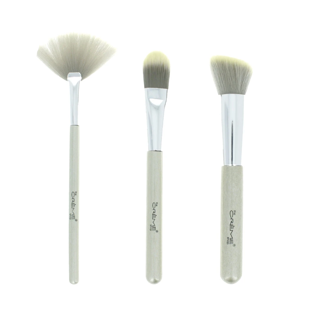 The Crème Shop Makeup Brushes Work Of Art - 3 Brushes For A Picture Perfect Finish Silver 1 The Crème Shop Makeup Brushes Work Of Art - 3 Brushes For A Picture Perfect Finish Silver