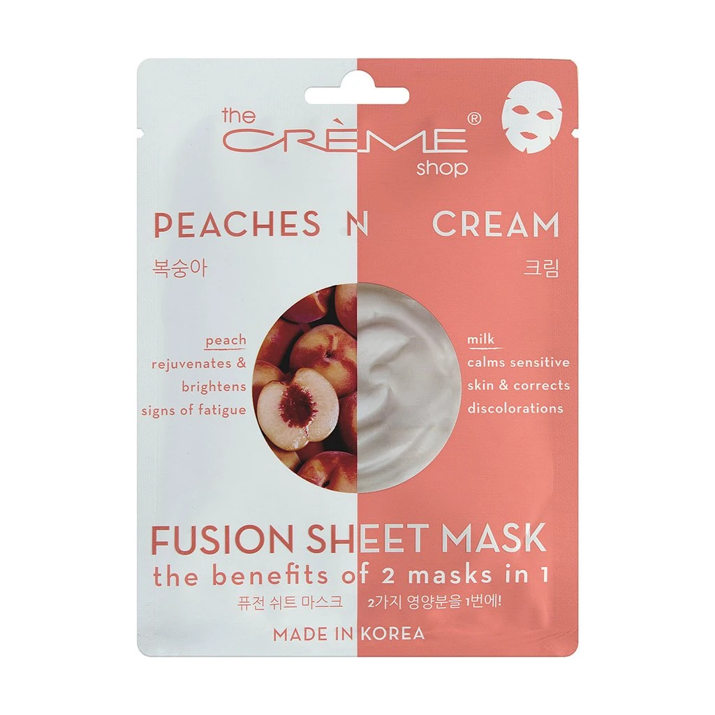 The Crème Shop Peaches & Cream Fusion Sheet Mask Skincare 1 The Crème Shop Peaches & Cream Fusion Sheet Mask Skincare