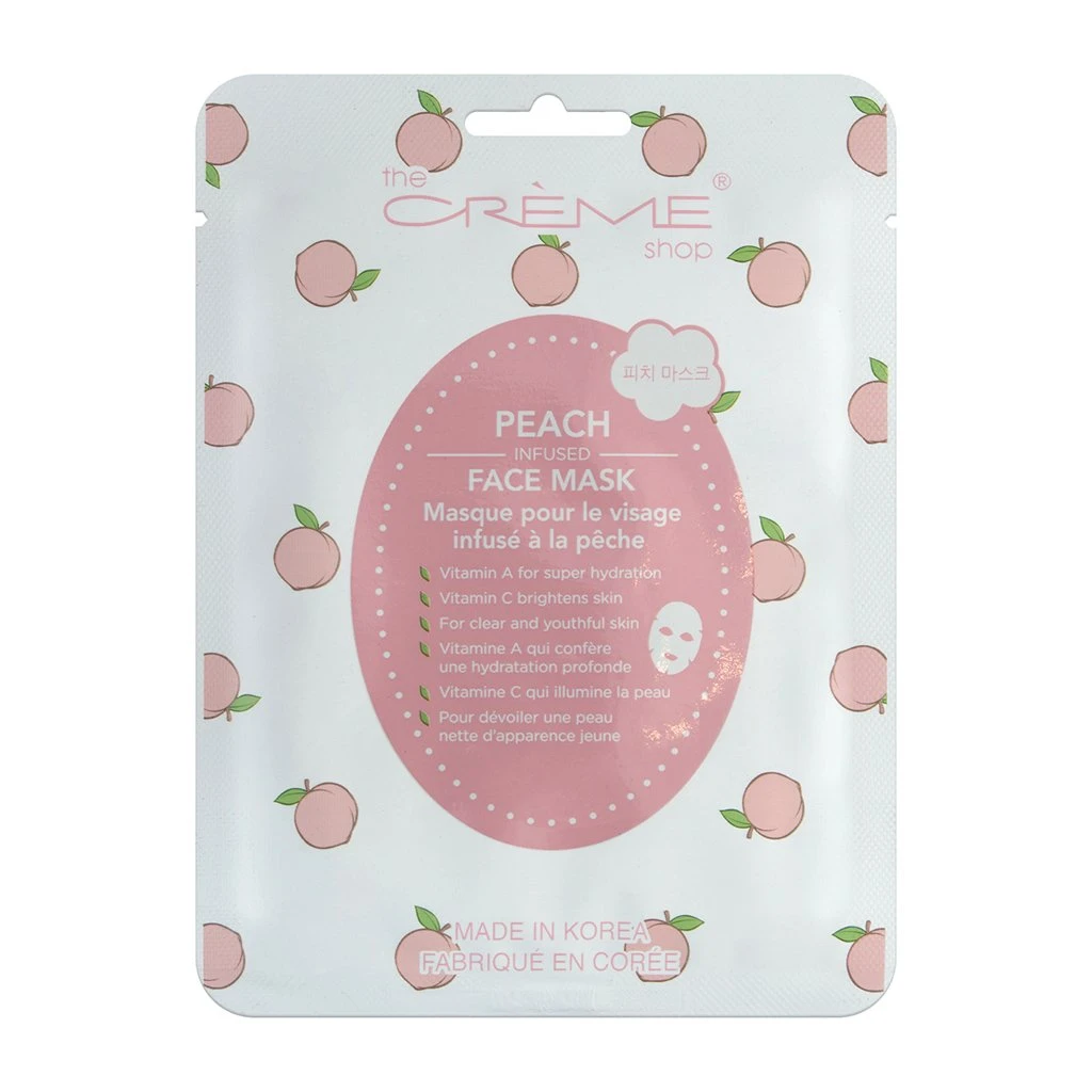 The Crème Shop Peach Face Mask Sheet Masks 1 The Crème Shop Peach Face Mask Sheet Masks