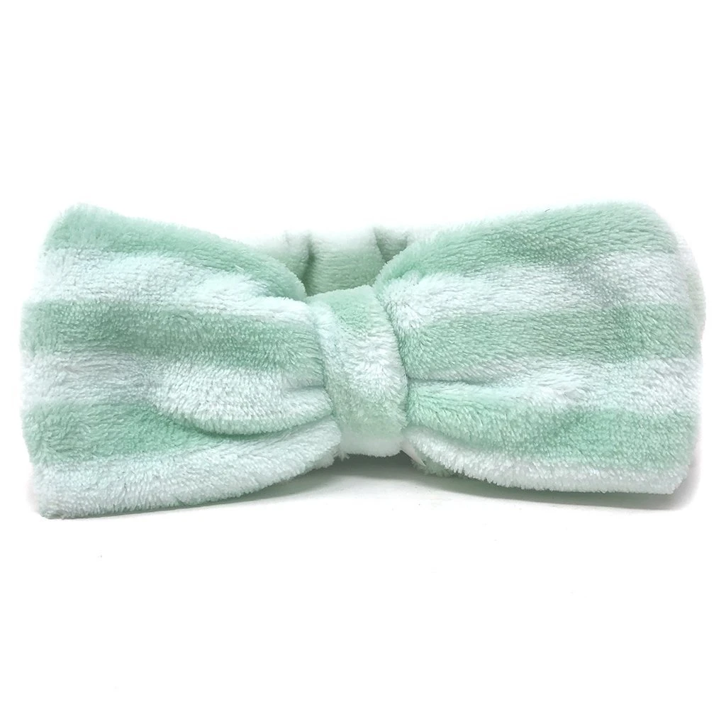 The Crème Shop Body & Spa Mint Green Striped Teddy Headyband™ | Cruelty-Free & Vegan 1 The Crème Shop Body & Spa Mint Green Striped Teddy Headyband™ | Cruelty-Free & Vegan