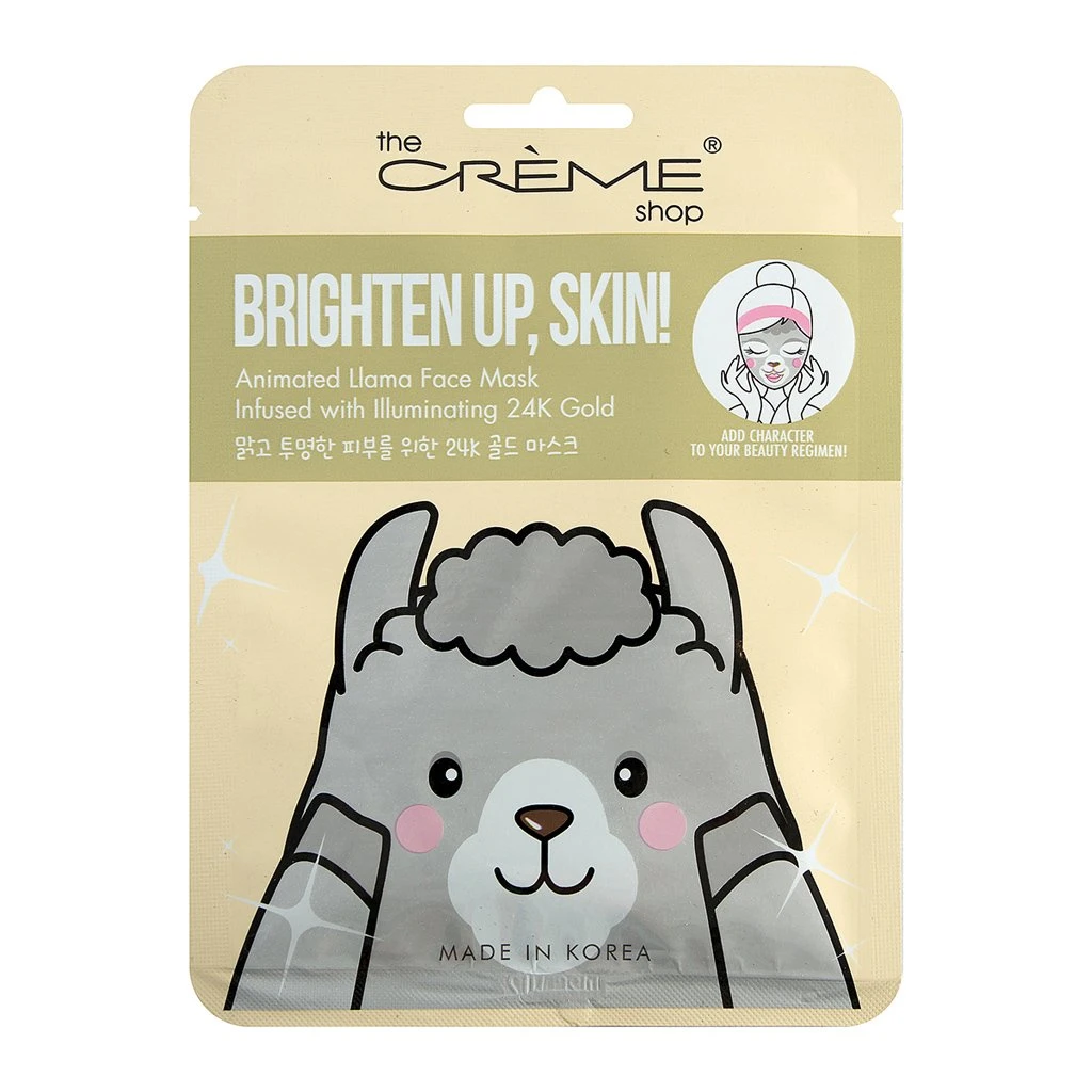 The Crème Shop Brighten Up, Skin! Animated Llama Face Mask Skincare 2 The Crème Shop Brighten Up, Skin! Animated Llama Face Mask Skincare