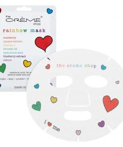 The Crème Shop Rainbow Face Mask Printed With Rainbow Hearts New Arrivals 5 The Crème Shop Rainbow Face Mask Printed With Rainbow Hearts New Arrivals