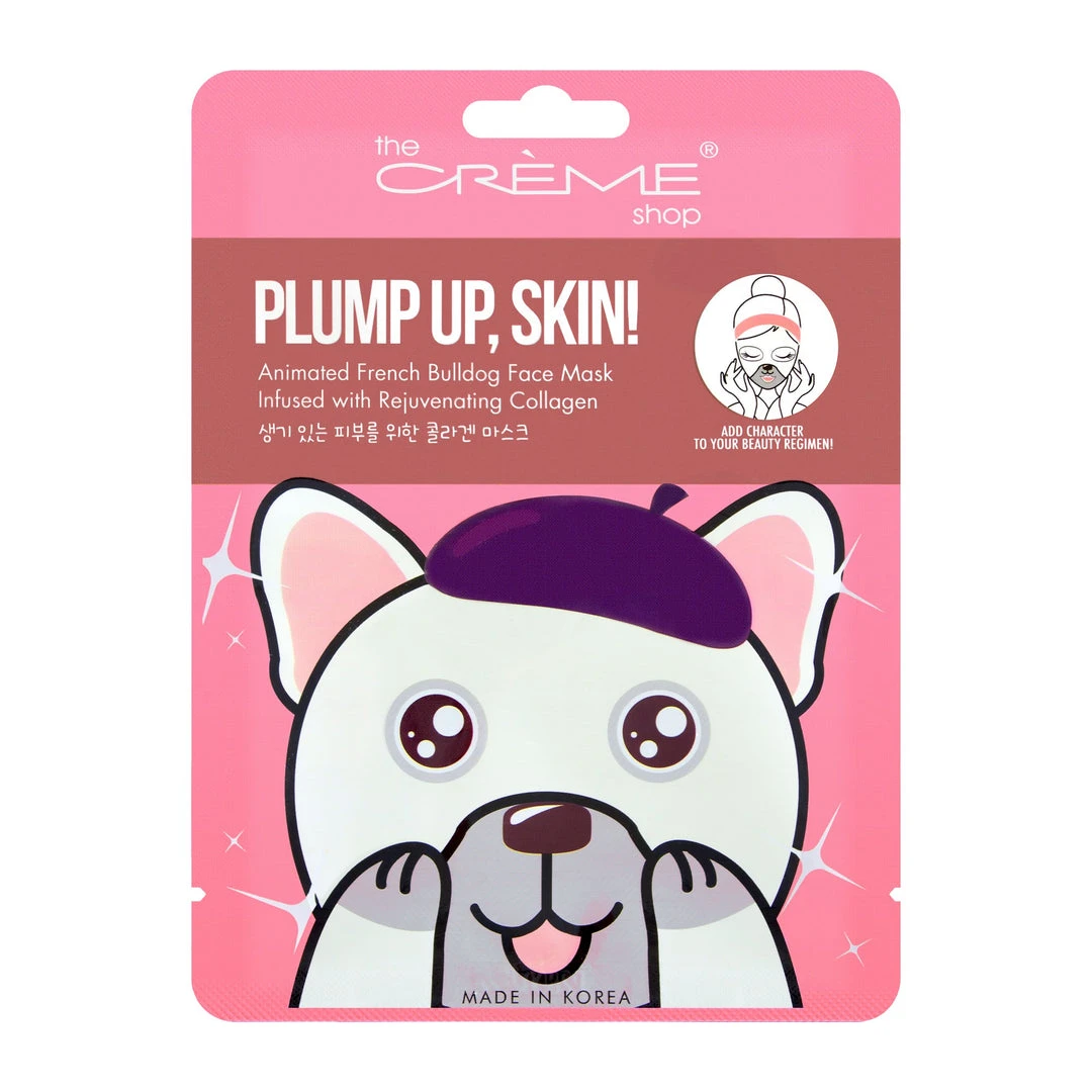 The Crème Shop Skincare Plump Up, Skin! Animated French Bulldog Mask - Rejuvenating Collagen 2 The Crème Shop Skincare Plump Up, Skin! Animated French Bulldog Mask - Rejuvenating Collagen