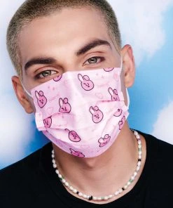 The Crème Shop X BT21 The Crème Shop | BT21: 3-Ply Disposable Protective Face Masks (Set Of 14) + 2 Reusable Pouches - Assorted Pastel New Arrivals