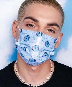 The Crème Shop X BT21 The Crème Shop | BT21: 3-Ply Disposable Protective Face Masks (Set Of 14) + 2 Reusable Pouches - Assorted Pastel New Arrivals