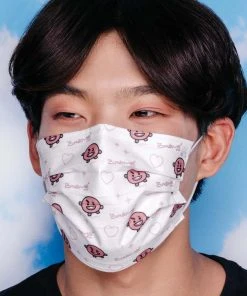 The Crème Shop X BT21 The Crème Shop | BT21: 3-Ply Disposable Protective Face Masks (Set Of 14) + 2 Reusable Pouches - Assorted Pastel New Arrivals