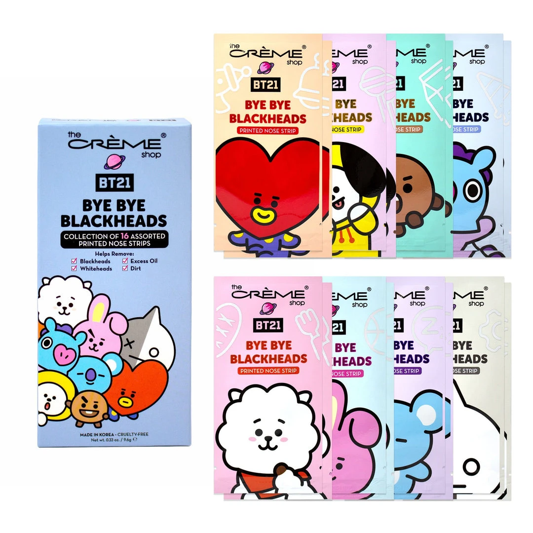 The Crème Shop X BT21 The Crème Shop | BT21: Bye Bye Blackheads - Printed Pore Strips (Set Of 16) New Arrivals 3 The Crème Shop X BT21 The Crème Shop | BT21: Bye Bye Blackheads - Printed Pore Strips (Set Of 16) New Arrivals