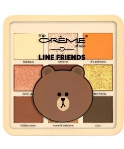 The Crème Shop X LINE FRIENDS New Arrivals BROWN’S WARM & TOASTY Eyeshadow Palette | 9 Golden Multi-Finish Shades