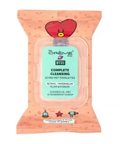 The Crème Shop X BT21 TATA Complete Cleansing Towelettes - Retinol & Watermelon (20 Pre-Wet Towelettes) New Arrivals