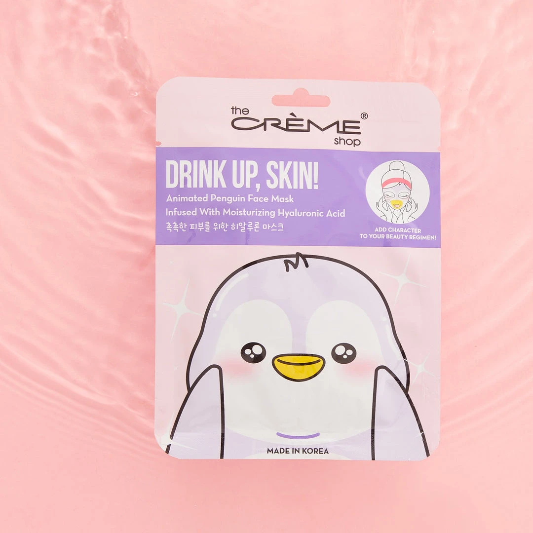 The Crème Shop New Arrivals Drink Up, Skin! Animated Penguin Face Mask - Infused With Moisturizing Hyaluronic Acid 1 The Crème Shop New Arrivals Drink Up, Skin! Animated Penguin Face Mask - Infused With Moisturizing Hyaluronic Acid