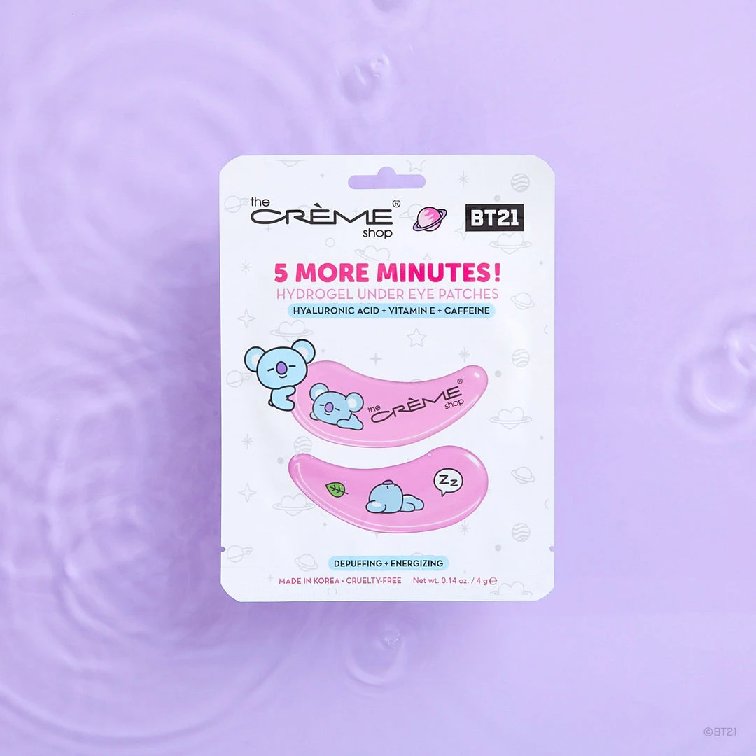 The Crème Shop X BT21 New Arrivals “5 More Minutes!” KOYA Hydrogel Under Eye Patches | Depuffing & Energizing 1 The Crème Shop X BT21 New Arrivals “5 More Minutes!” KOYA Hydrogel Under Eye Patches | Depuffing & Energizing