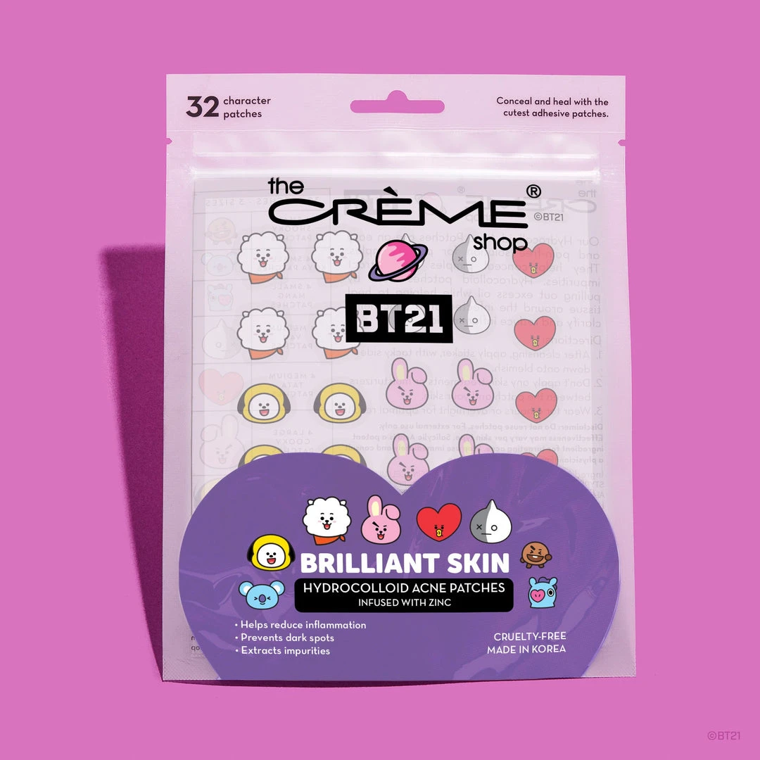 The Crème Shop X BT21 The Crème Shop | BT21: Brilliant Skin - Hydrocolloid Acne Patches | Infused With Zinc 5 The Crème Shop X BT21 The Crème Shop | BT21: Brilliant Skin - Hydrocolloid Acne Patches | Infused With Zinc