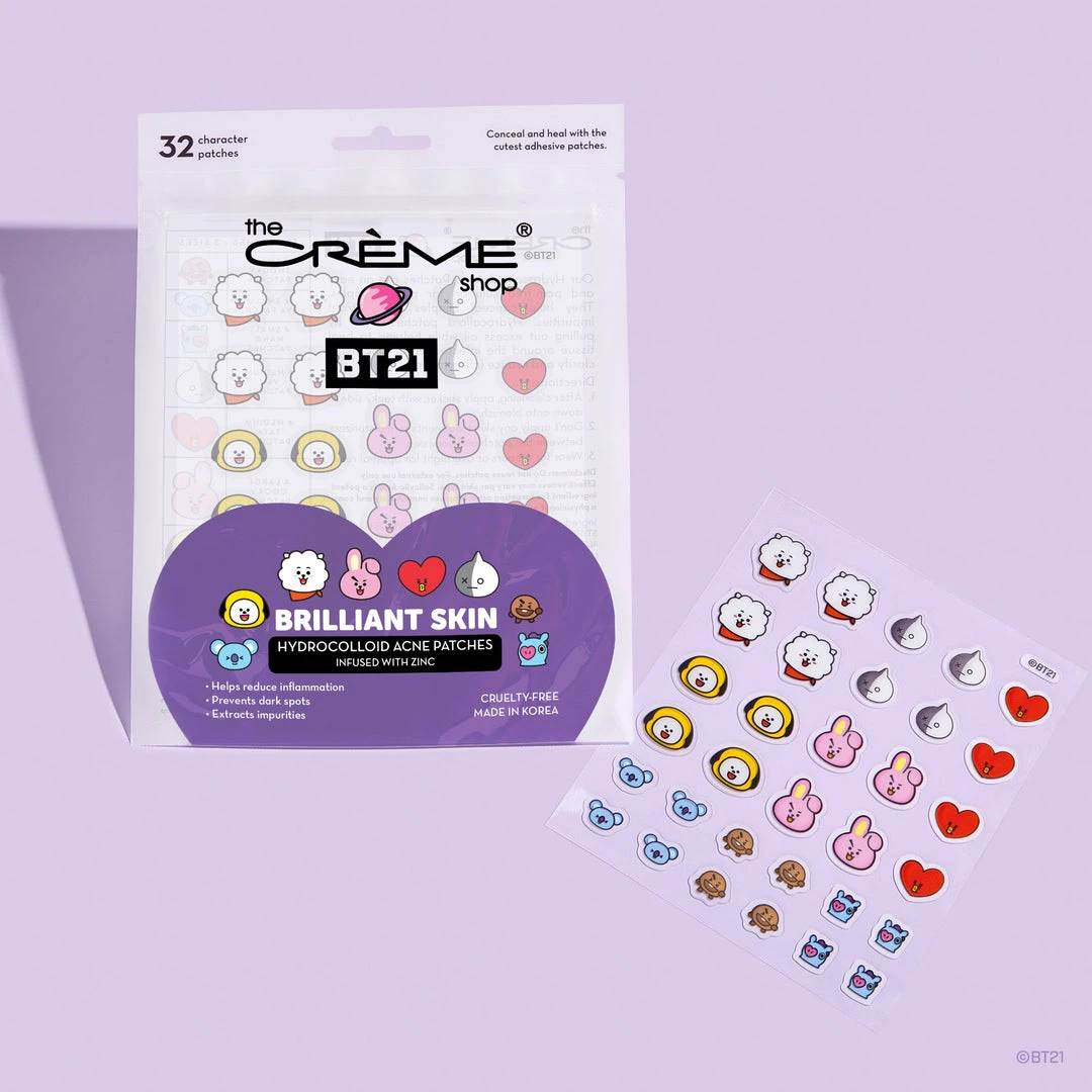 The Crème Shop X BT21 The Crème Shop | BT21: Brilliant Skin - Hydrocolloid Acne Patches | Infused With Zinc 1 The Crème Shop X BT21 The Crème Shop | BT21: Brilliant Skin - Hydrocolloid Acne Patches | Infused With Zinc
