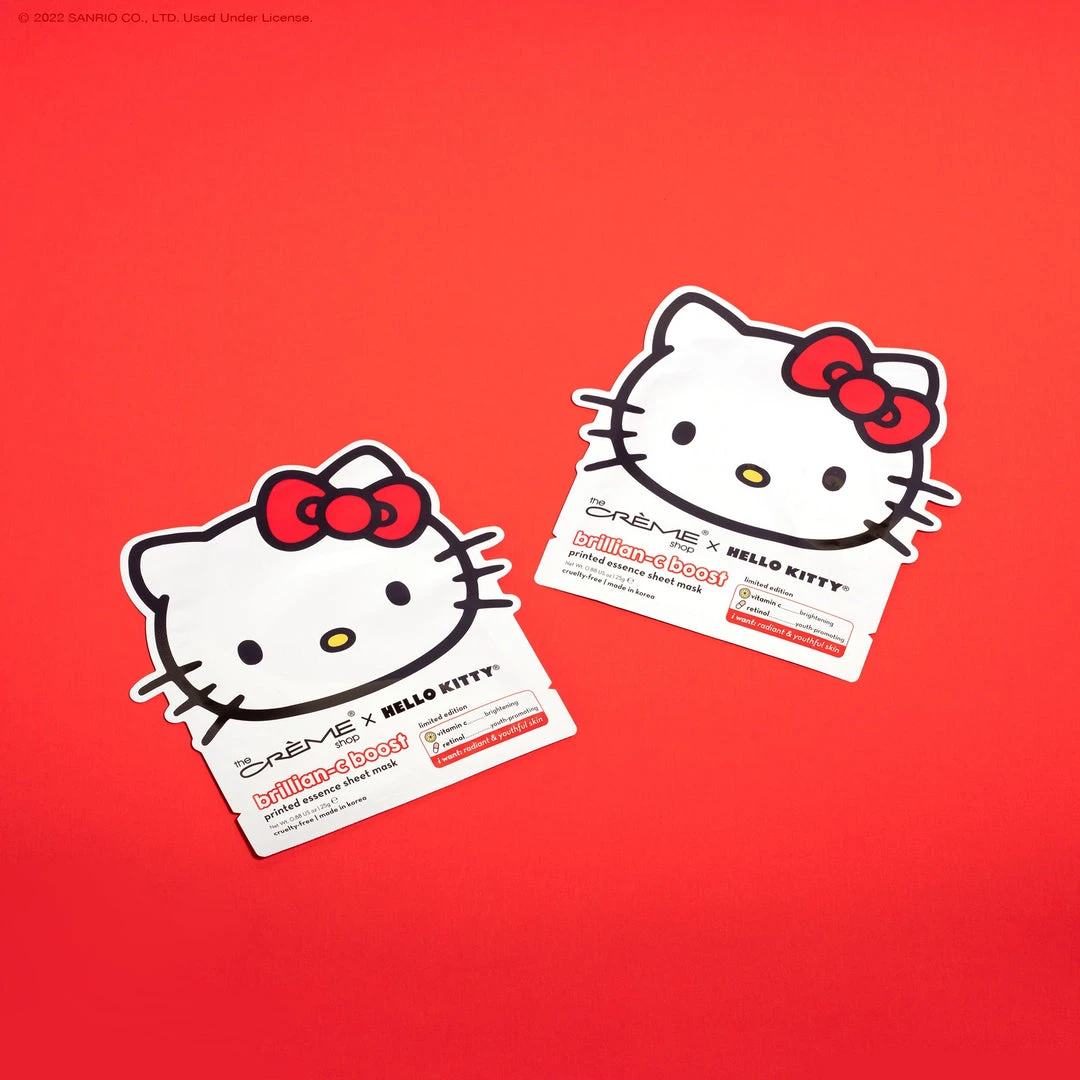 The Crème Shop X Sanrio The Crème Shop X Hello Kitty Brillian-C Boost Printed Essence Sheet Mask New Arrivals 1 The Crème Shop X Sanrio The Crème Shop X Hello Kitty Brillian-C Boost Printed Essence Sheet Mask New Arrivals