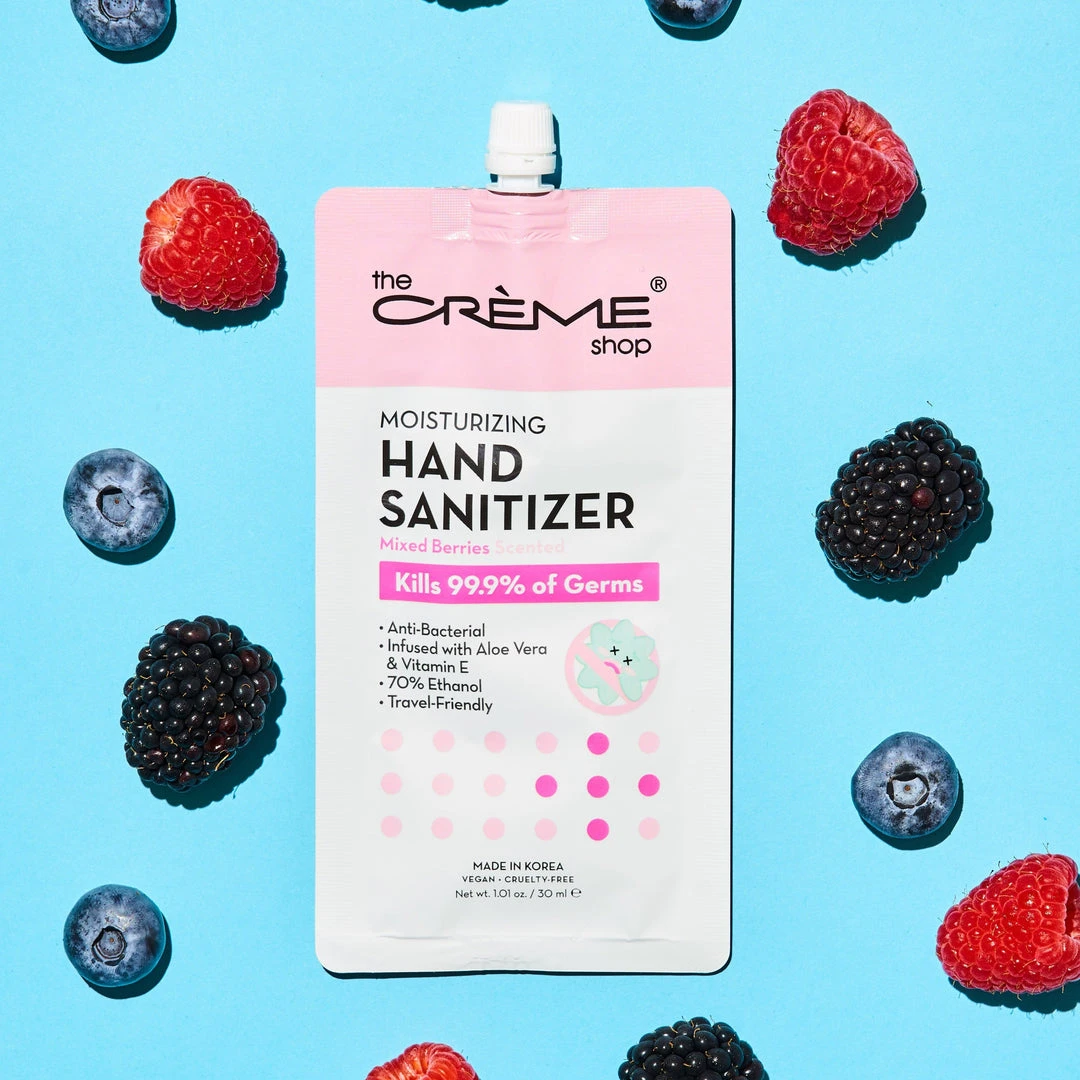 The Crème Shop New Arrivals Moisturizing Hand Sanitizer - Mixed Berries Scented 1 The Crème Shop New Arrivals Moisturizing Hand Sanitizer - Mixed Berries Scented