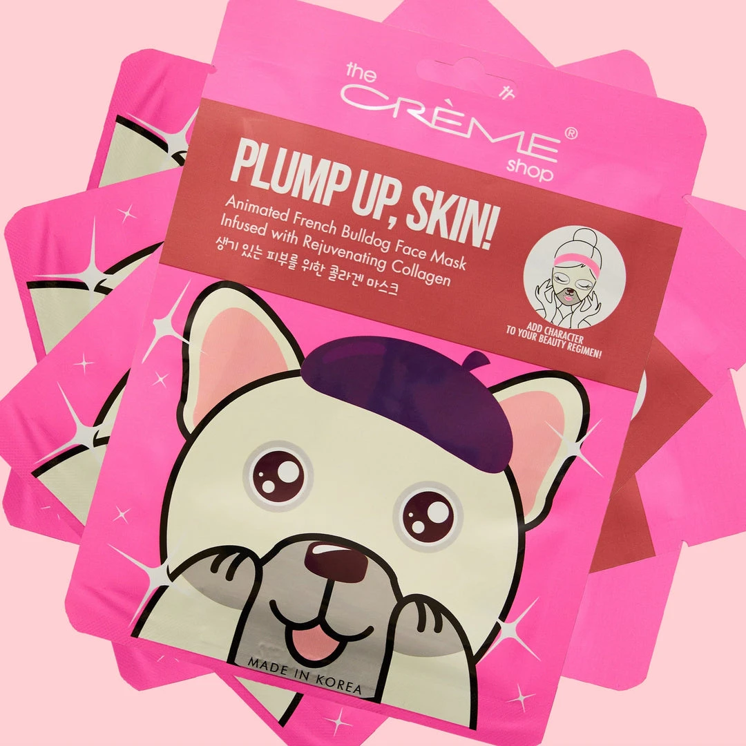 The Crème Shop Skincare Plump Up, Skin! Animated French Bulldog Mask - Rejuvenating Collagen 1 The Crème Shop Skincare Plump Up, Skin! Animated French Bulldog Mask - Rejuvenating Collagen