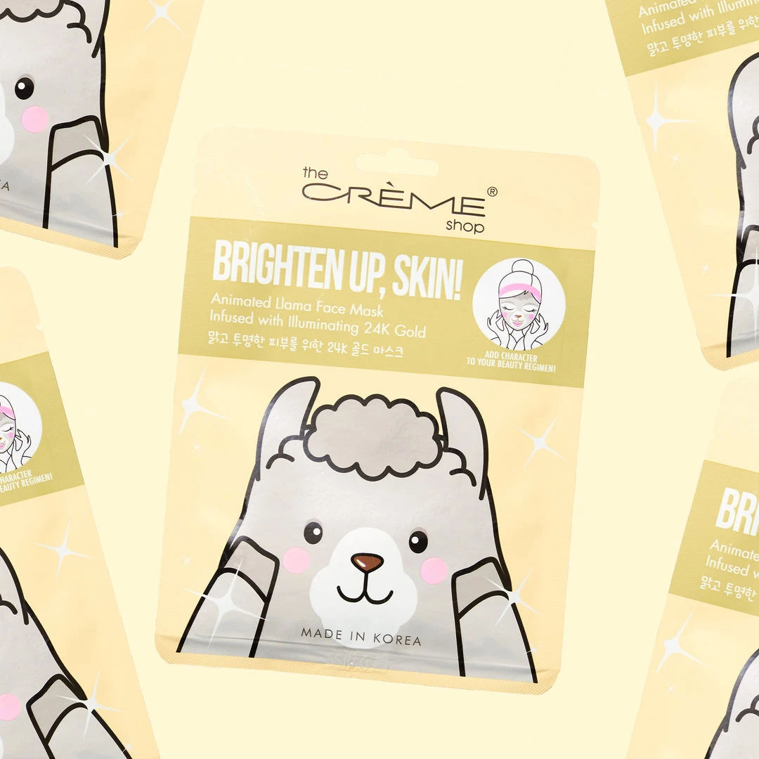 The Crème Shop Brighten Up, Skin! Animated Llama Face Mask Skincare 1 The Crème Shop Brighten Up, Skin! Animated Llama Face Mask Skincare