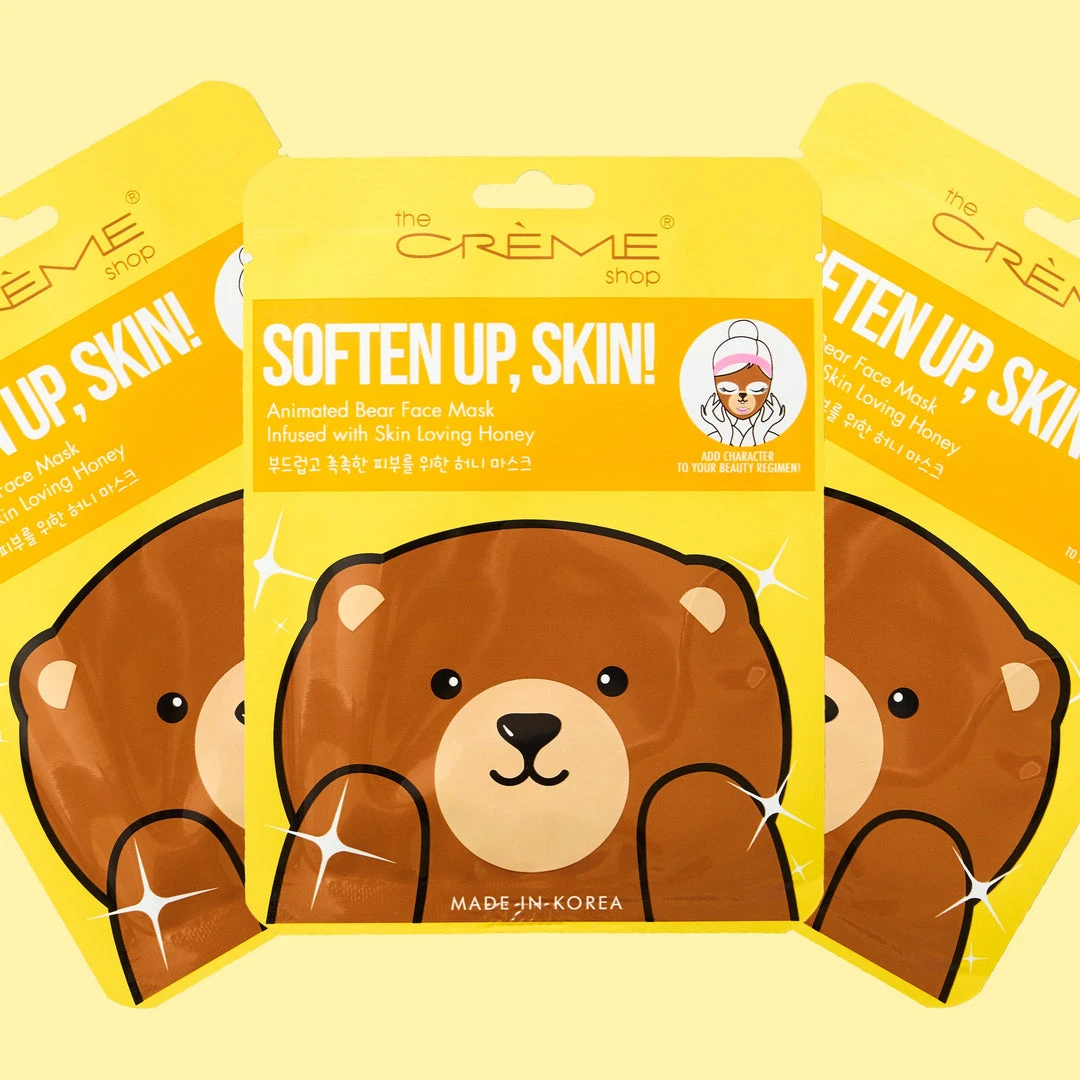 The Crème Shop Soften Up, Skin! Animated Bear Face Mask - Skin Loving Honey 1 The Crème Shop Soften Up, Skin! Animated Bear Face Mask - Skin Loving Honey