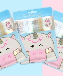 The Crème Shop Glow Up, Skin! Animated Unicorn Face Mask - Shimmery Rainbow Pearl