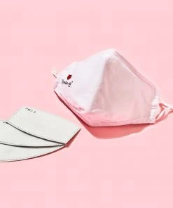 The Crème Shop “Breathe Easy” Reusable Mask (Includes 3 PM2.5 Filter Refills) Pink Personal Protective Equipment