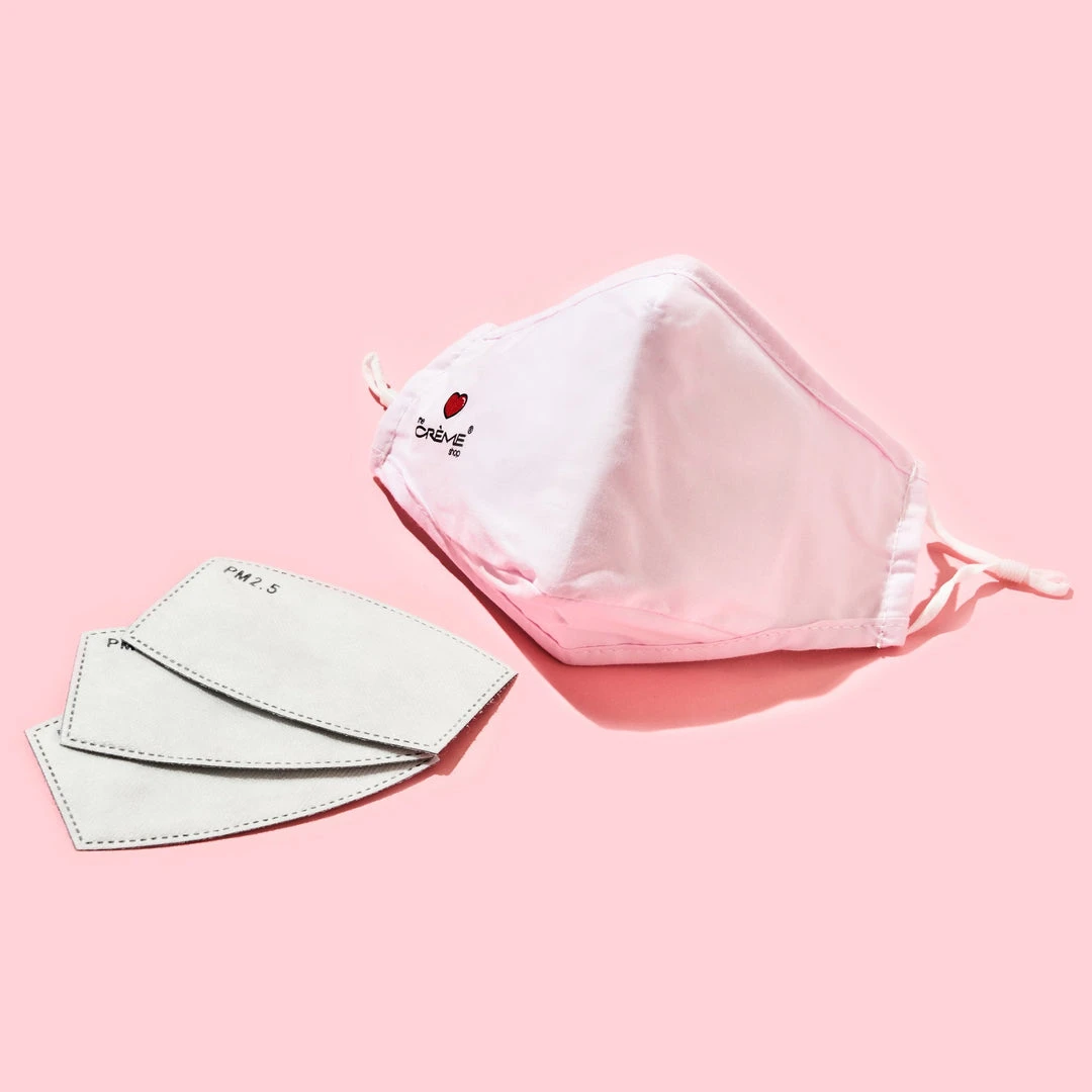 The Crème Shop “Breathe Easy” Reusable Mask (Includes 3 PM2.5 Filter Refills) Pink Personal Protective Equipment 1 The Crème Shop “Breathe Easy” Reusable Mask (Includes 3 PM2.5 Filter Refills) Pink Personal Protective Equipment