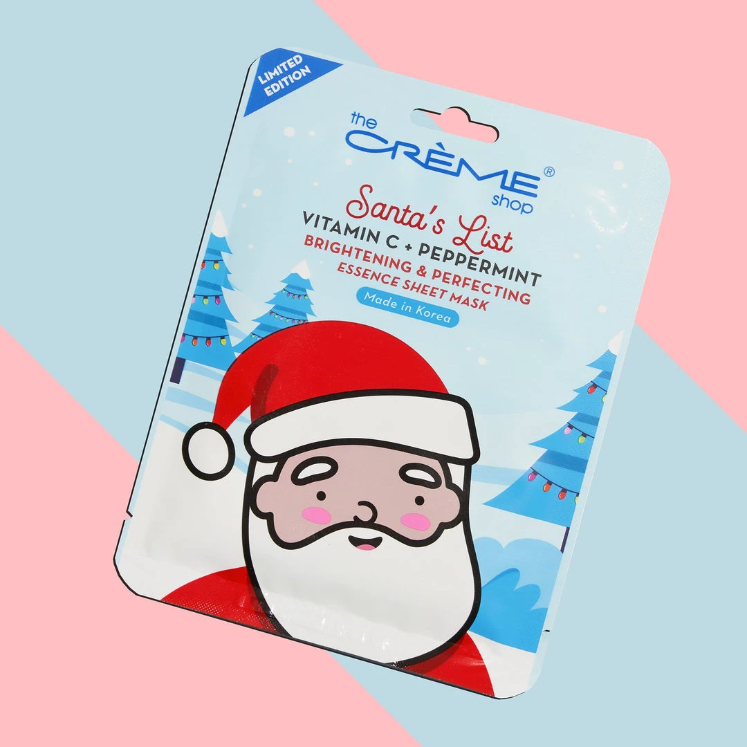 The Crème Shop Santa’s List - Vitamin C + Peppermint Sheet Mask 1 The Crème Shop Santa’s List - Vitamin C + Peppermint Sheet Mask