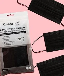 The Crème Shop 3-Ply Protective Face Mask - Black (Disposable) New Arrivals