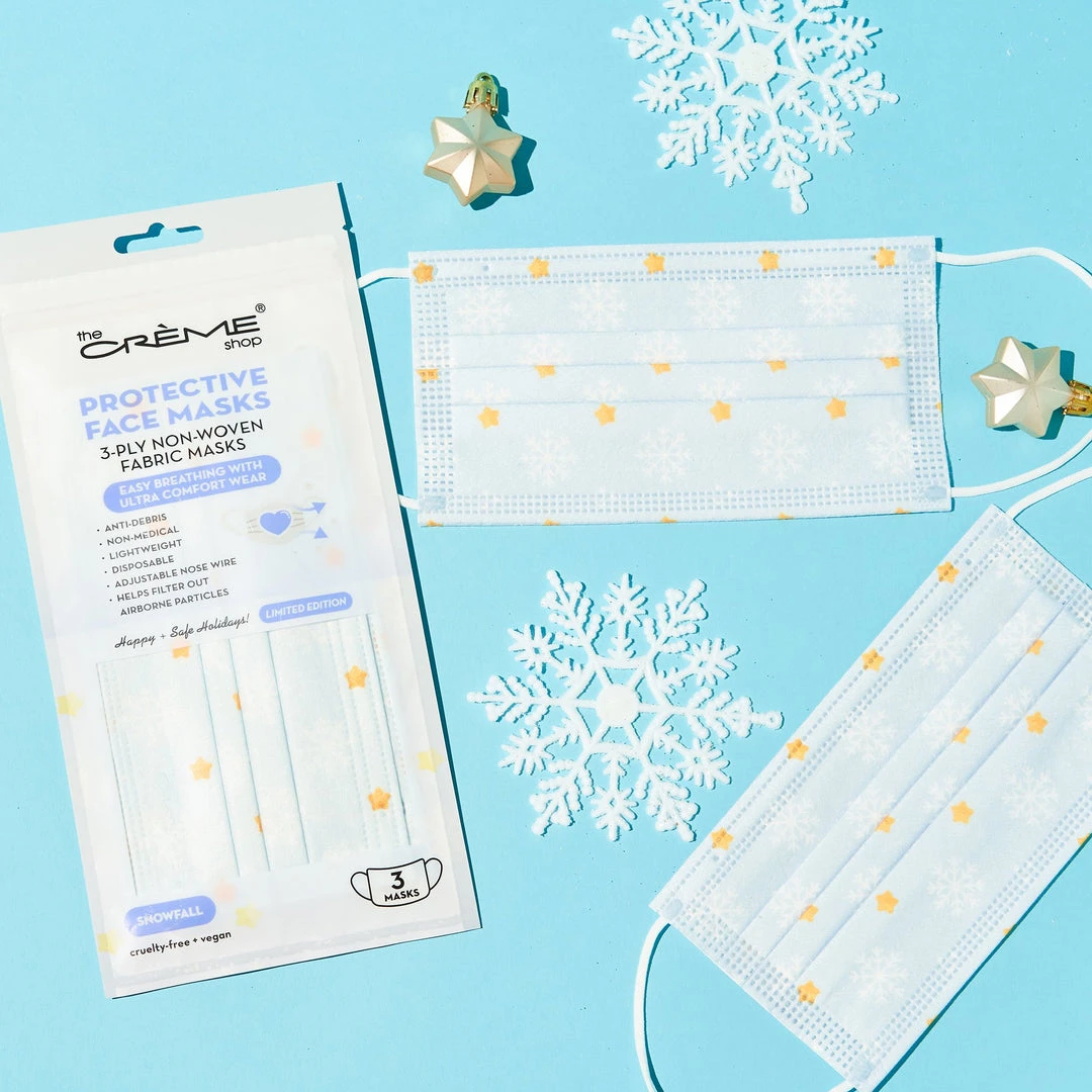 The Crème Shop 3-Ply Protective Face Mask - Snowfall (Disposable) 3 The Crème Shop 3-Ply Protective Face Mask - Snowfall (Disposable)