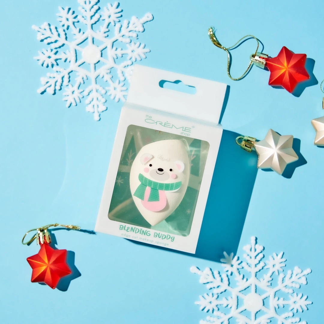 The Crème Shop Makeup Blending Buddy Holiday Blending Sponge Polar Bear - White 1 The Crème Shop Makeup Blending Buddy Holiday Blending Sponge Polar Bear - White