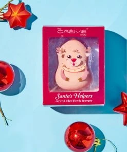 The Crème Shop Holiday Santa's Helpers Blending Sponge Reindeer - Tan