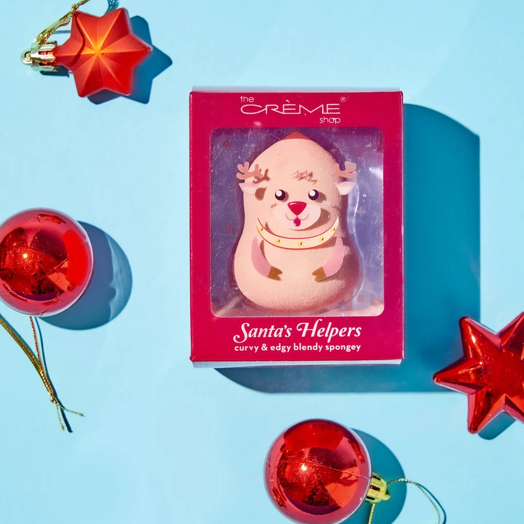 The Crème Shop Holiday Santa's Helpers Blending Sponge Reindeer - Tan 1 The Crème Shop Holiday Santa's Helpers Blending Sponge Reindeer - Tan