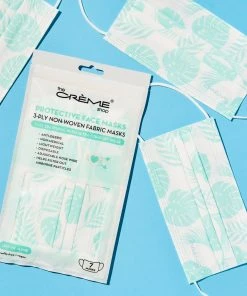 The Crème Shop 3-Ply Protective Face Mask - Leaf Me Alone (Disposable)