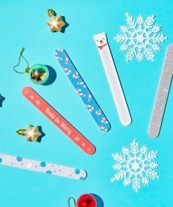 The Crème Shop Tools Holiday 5pc Nail File Set Fingers & Mistle-Toes - Bear-y Chill Set