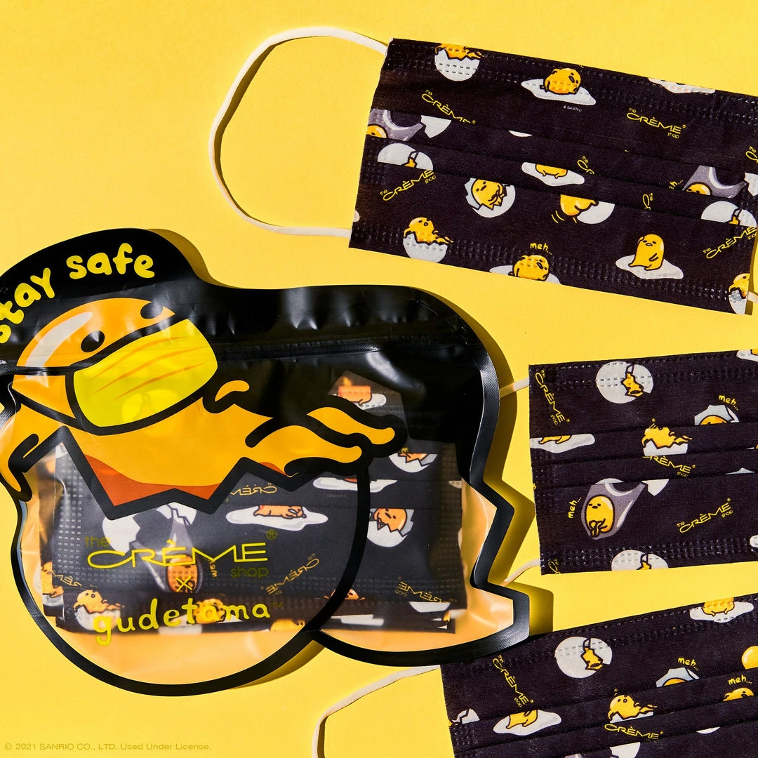 The Crème Shop X Sanrio New Arrivals 3-Ply Protective Face Mask - Gudetama (Disposable) 1 The Crème Shop X Sanrio New Arrivals 3-Ply Protective Face Mask - Gudetama (Disposable)
