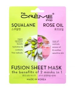The Crème Shop New Arrivals Squalane & Rose Oil Fusion Sheet Mask