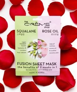 The Crème Shop New Arrivals Squalane & Rose Oil Fusion Sheet Mask