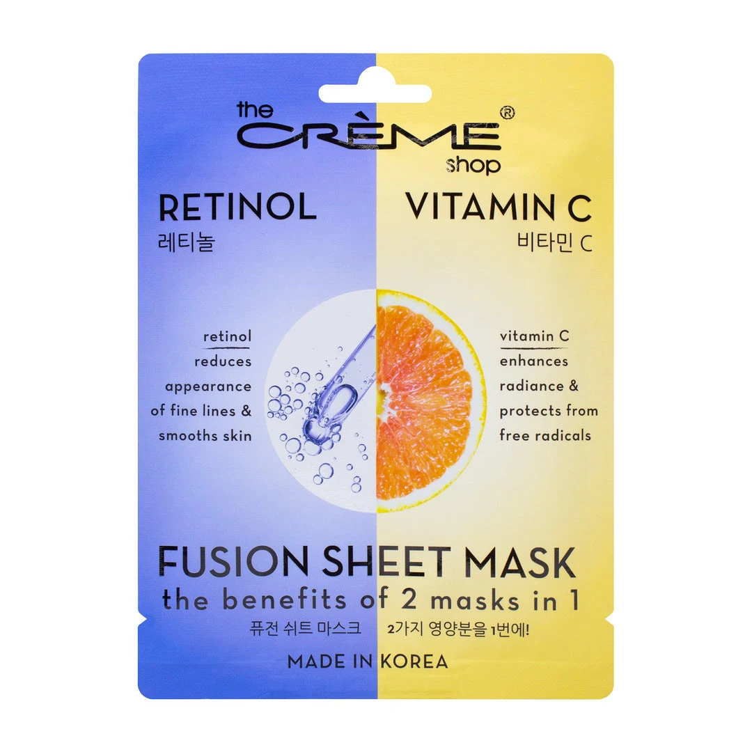 The Crème Shop New Arrivals Retinol & Vitamin C Fusion Sheet Mask 2 The Crème Shop New Arrivals Retinol & Vitamin C Fusion Sheet Mask