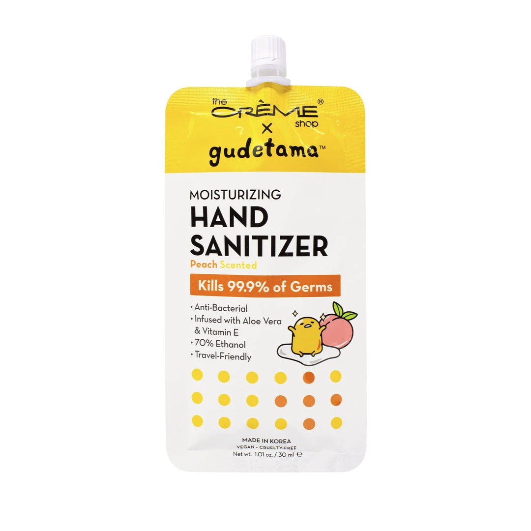 The Crème Shop X Sanrio Gudetama Moisturizing Hand Sanitizer - Peach Scented New Arrivals 1 The Crème Shop X Sanrio Gudetama Moisturizing Hand Sanitizer - Peach Scented New Arrivals