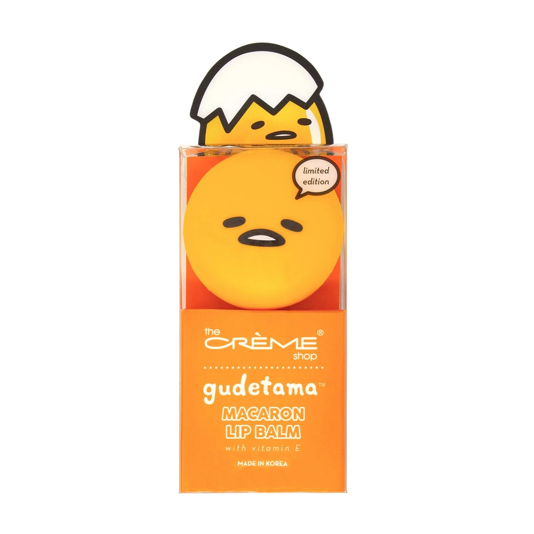 The Crème Shop X Sanrio Gudetama Macaron Lip Balm - Peach Gummies 1 The Crème Shop X Sanrio Gudetama Macaron Lip Balm - Peach Gummies