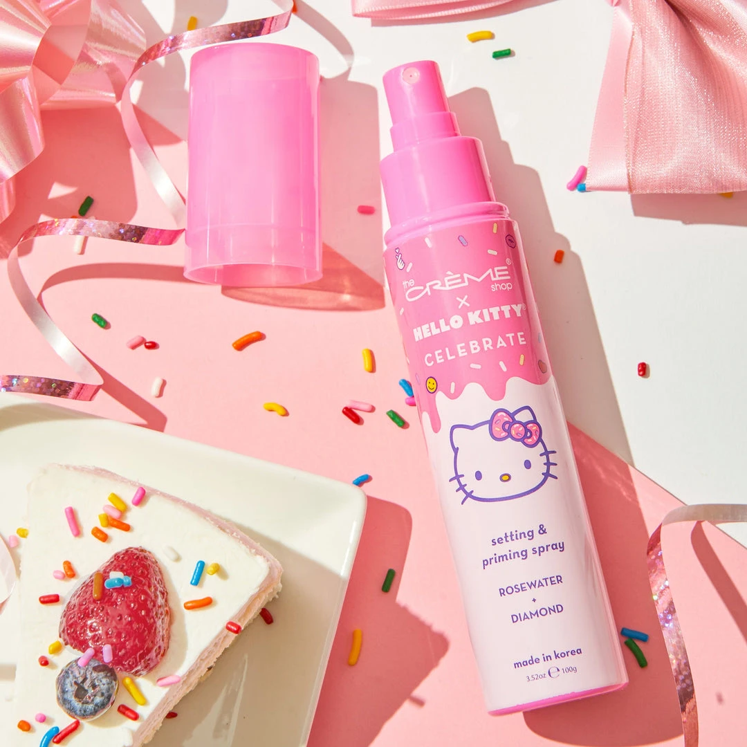 The Crème Shop X Sanrio Hello Kitty Celebrate Setting & Priming Spray - Rose Water + Diamond 1 The Crème Shop X Sanrio Hello Kitty Celebrate Setting & Priming Spray - Rose Water + Diamond