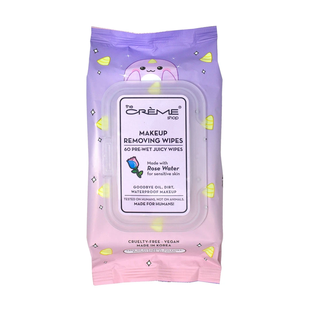 The Crème Shop Juicy Makeup Removing Wipes | Soothing Rose Water (Narwhal) 2 The Crème Shop Juicy Makeup Removing Wipes | Soothing Rose Water (Narwhal)