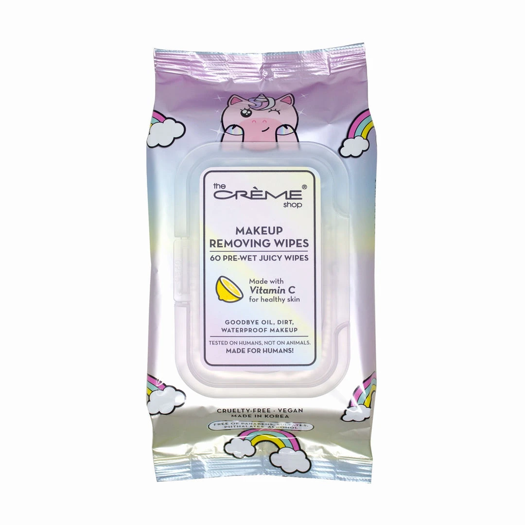 The Crème Shop Juicy Makeup Removing Wipes | Brightening Vitamin C (Unicorn) New Arrivals 1 The Crème Shop Juicy Makeup Removing Wipes | Brightening Vitamin C (Unicorn) New Arrivals