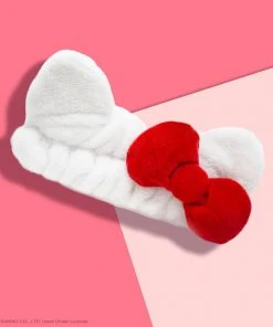 The Crème Shop X Sanrio New Arrivals Plush Spa Headband With Hello Kitty's Signature Bow | Cruelty-Free & Vegan