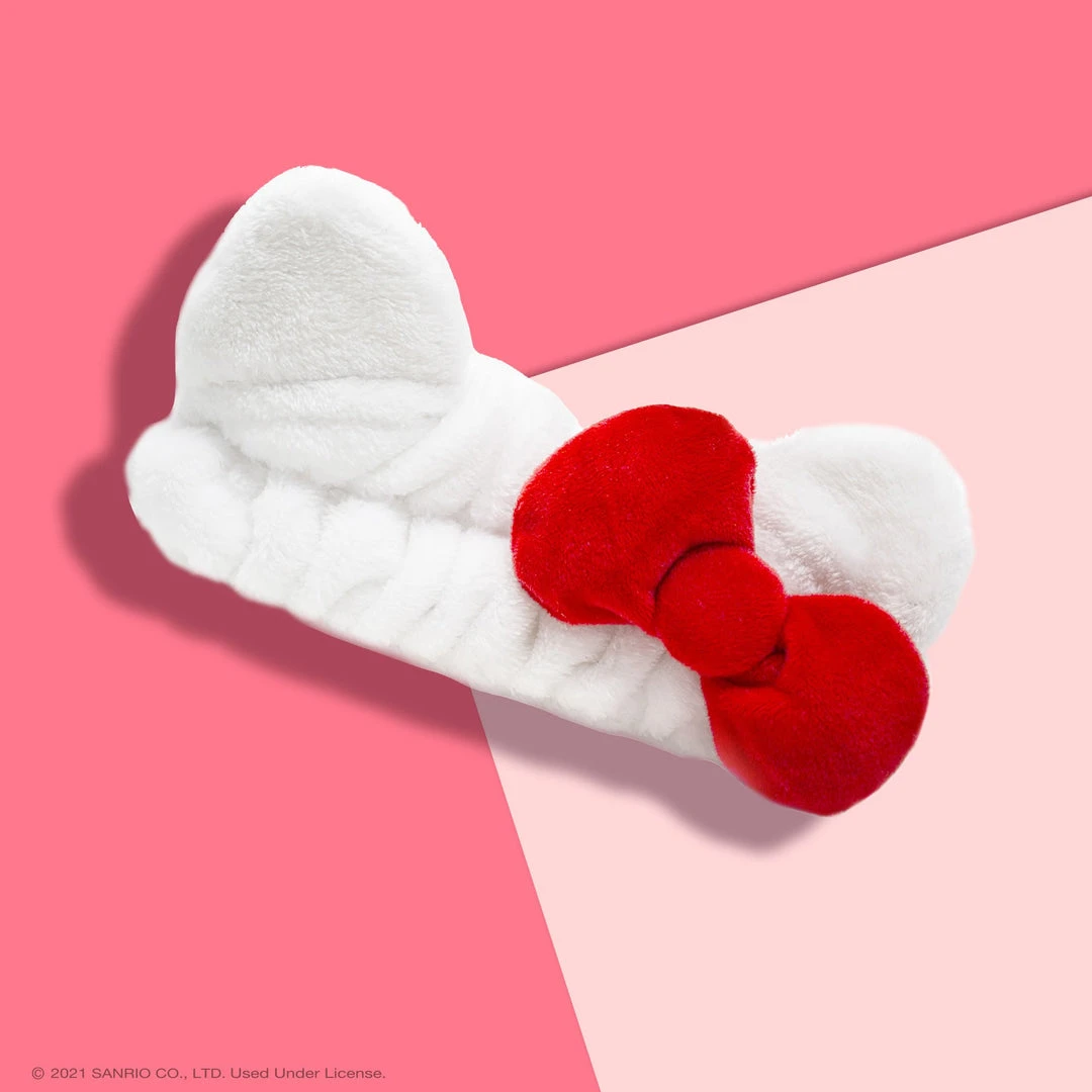 The Crème Shop X Sanrio New Arrivals Plush Spa Headband With Hello Kitty's Signature Bow | Cruelty-Free & Vegan 1 The Crème Shop X Sanrio New Arrivals Plush Spa Headband With Hello Kitty's Signature Bow | Cruelty-Free & Vegan