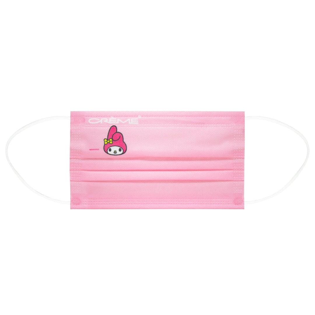 The Crème Shop X Sanrio New Arrivals My Melody X Kuromi 3-Ply Disposable Protective Face Mask Set 4 The Crème Shop X Sanrio New Arrivals My Melody X Kuromi 3-Ply Disposable Protective Face Mask Set