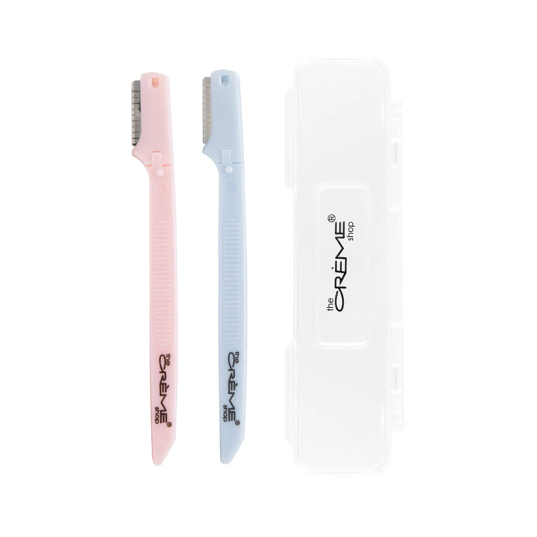 The Crème Shop Portable Precision Razors + Travel Case (Set Of 2) 2 The Crème Shop Portable Precision Razors + Travel Case (Set Of 2)