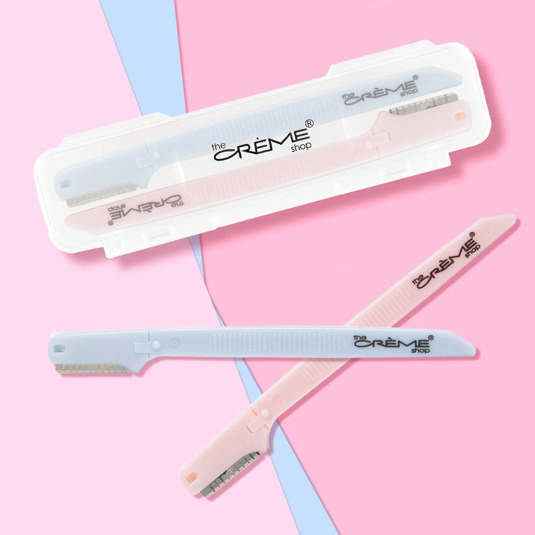 The Crème Shop Portable Precision Razors + Travel Case (Set Of 2) 1 The Crème Shop Portable Precision Razors + Travel Case (Set Of 2)
