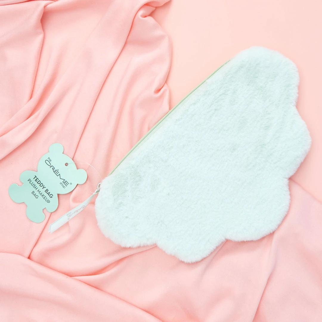 The Crème Shop Teddy Bag Plush Makeup Pouch - Cloud 9 2 The Crème Shop Teddy Bag Plush Makeup Pouch - Cloud 9