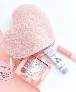 The Crème Shop Teddy Bag Plush Makeup Pouch - Faux Love New Arrivals